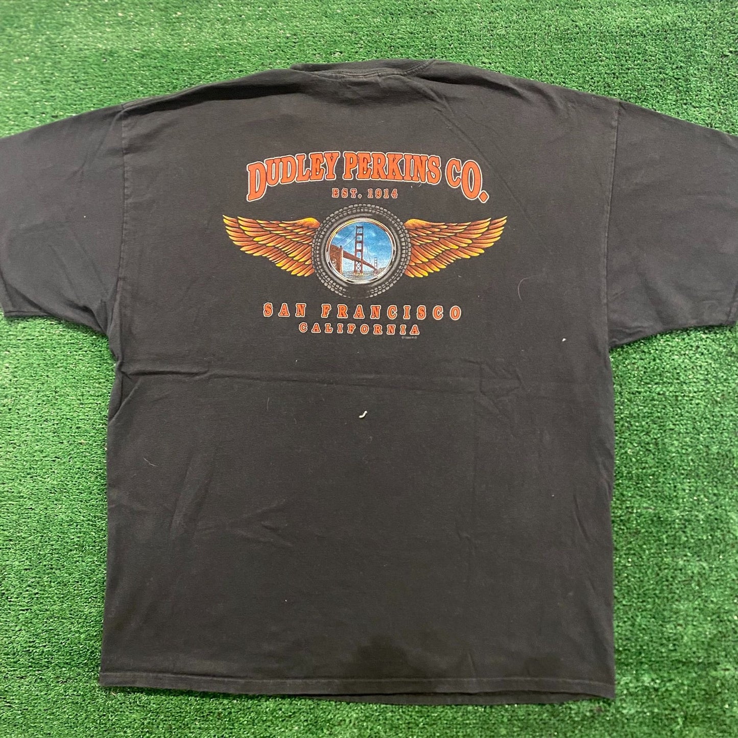 Harley Davidson Dudley Perkins Vintage Moto Biker T-Shirt