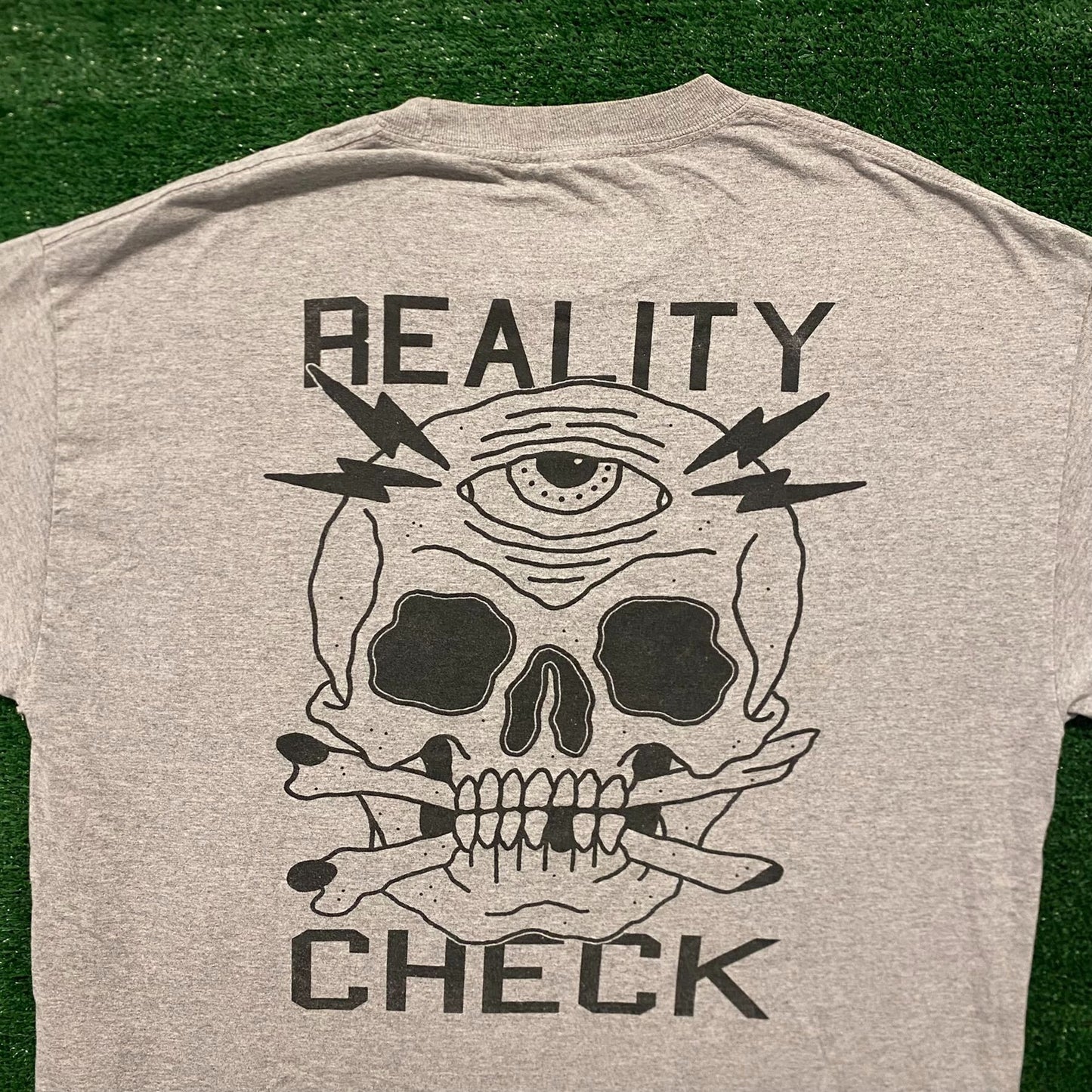 Reality Check Skull Vintage Punk Goth T-Shirt