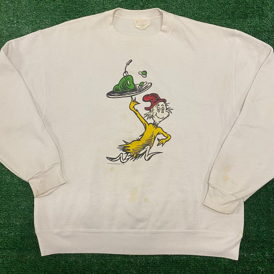 Dr. Seuss Green Eggs Vintage 90s Crewneck Sweatshirt