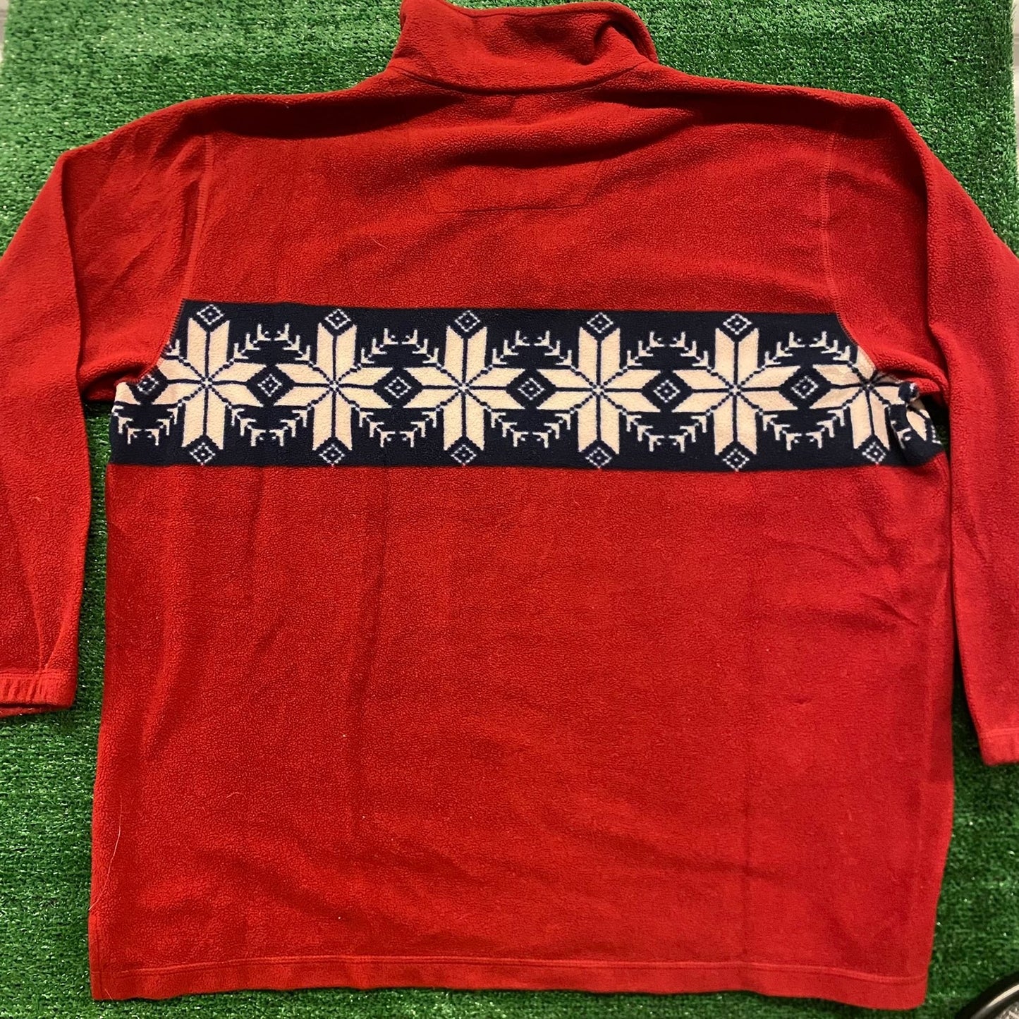 Winter Vintage Printed Fleece Pullover Sweatshirt