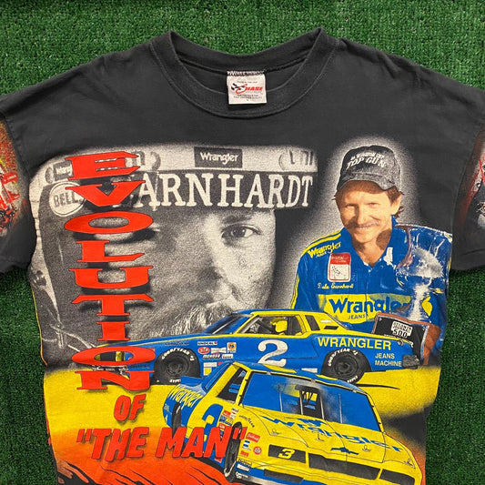 Vintage 90s Dale Earnhardt All Over Print T-Shirt