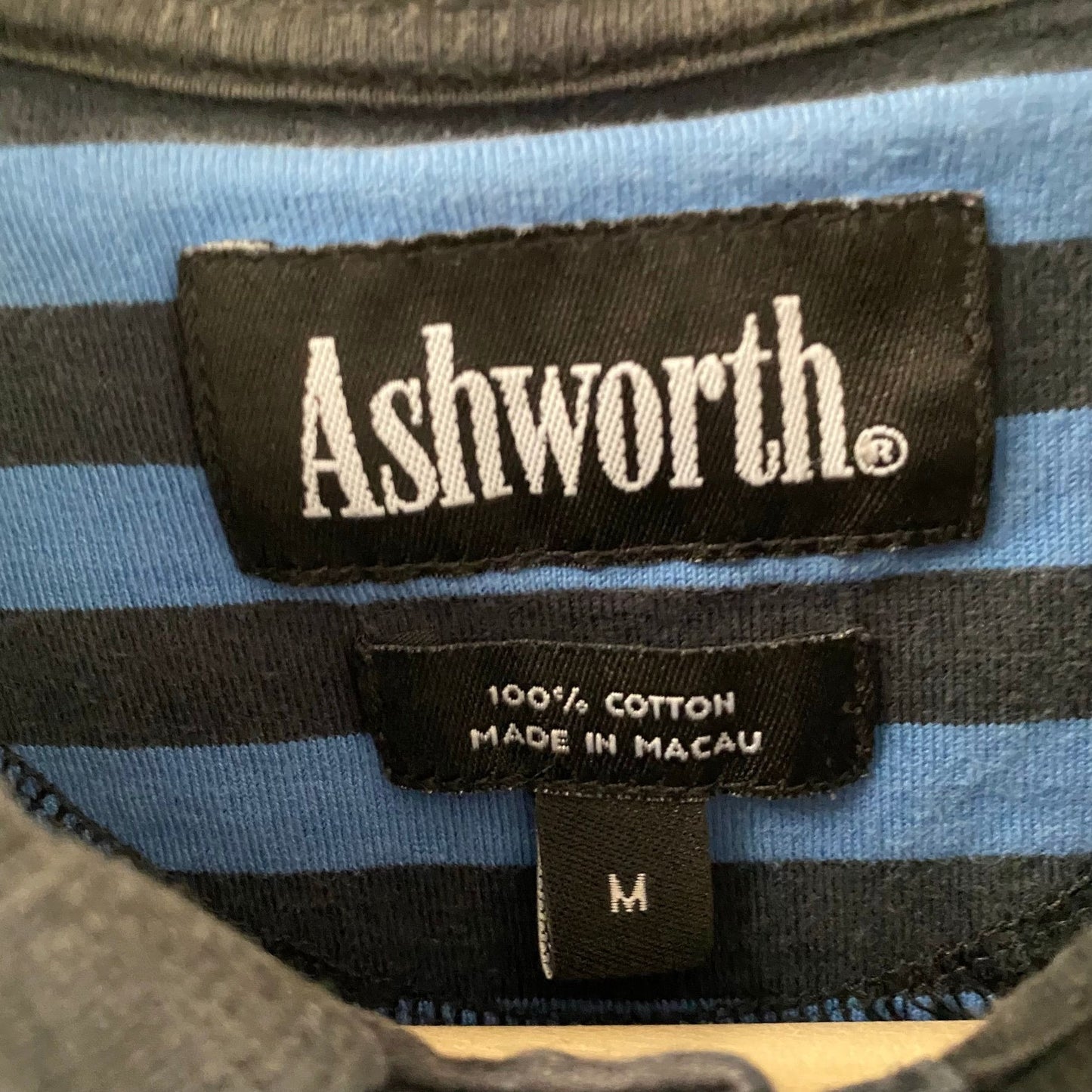 Vintage Ashworth Striped Polo Shirt