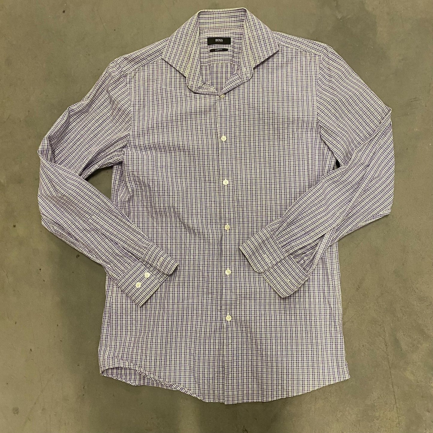 Purple Plaid Check Shirt