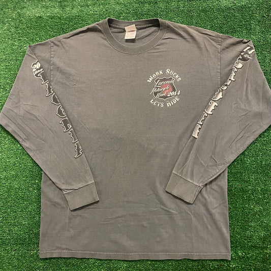 Motorcycle Bike Week Clown Vintage Biker Grunge T-Shirt