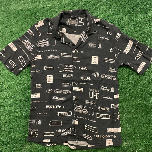 Ksubi Drugs You Have Been Warned Short Sleeve Shirt