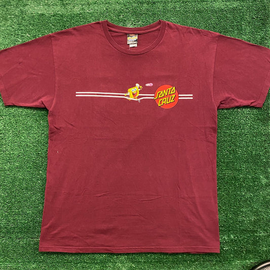 Santa Cruz SpongeBob Vintage Skater Cartoon T-Shirt