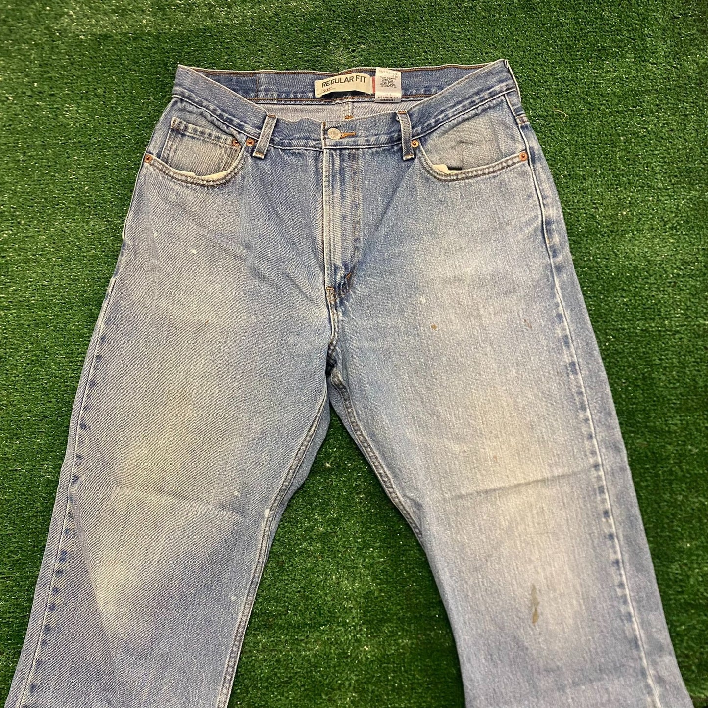 Levi's 505 Faded Vintage Straight Fit Denim Jeans Pants