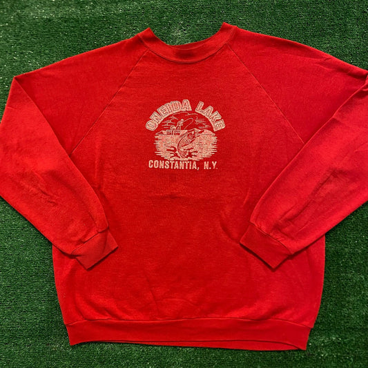 Oneida Lake Vintage 80s Crewneck Sweatshirt