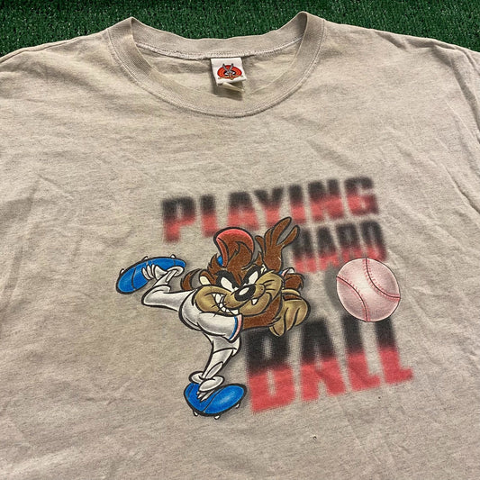 Taz Baseball Vintage 90s Cartoon Tank