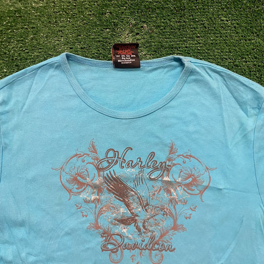 Harley Davidson Floral Vintage Punk Biker Baby T-Shirt