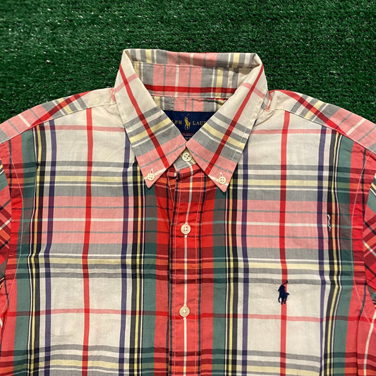 Ralph Lauren Plaid Vintage Preppy Button Up Shirt