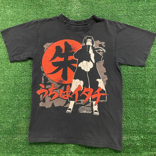Vintage Y2K Essential Naruto Itachi Uchiha Akatsuki Anime T-Shirt