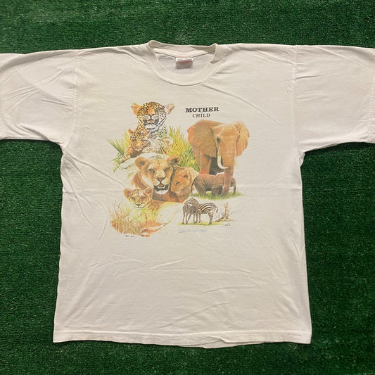 Vintage 90s Essential Baby Animals Nature T-Shirt