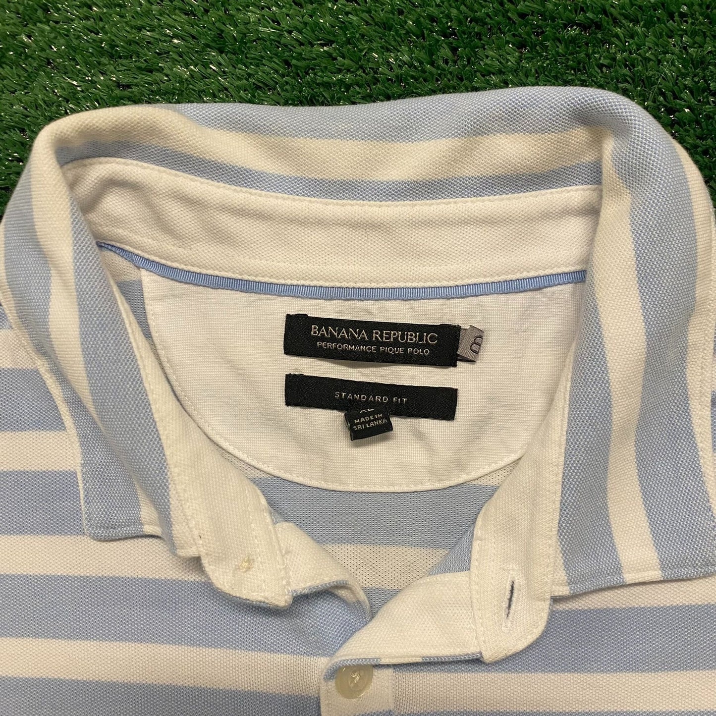 Banana Republic Striped Vintage Preppy Polo Shirt