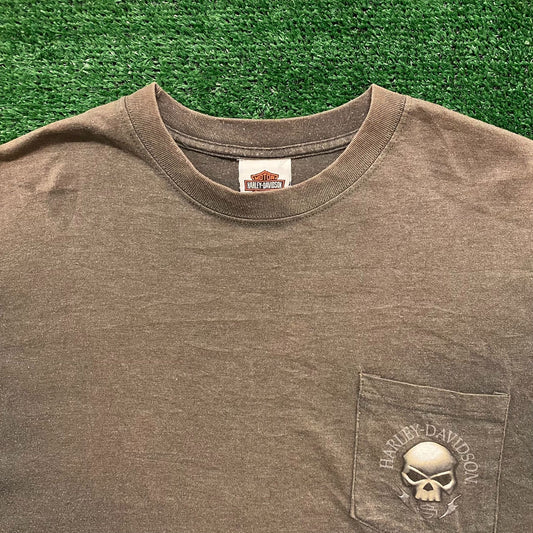 Harley Davidson Skulls Vintage Biker T-Shirt