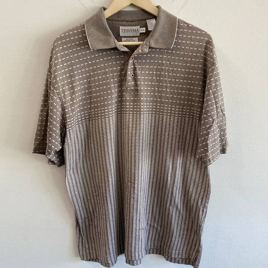 Vintage Geometric Polo Shirt