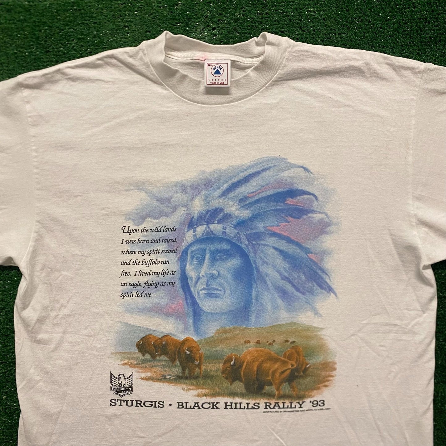 Sturgis Native Western Vintage 90s Biker T-Shirt