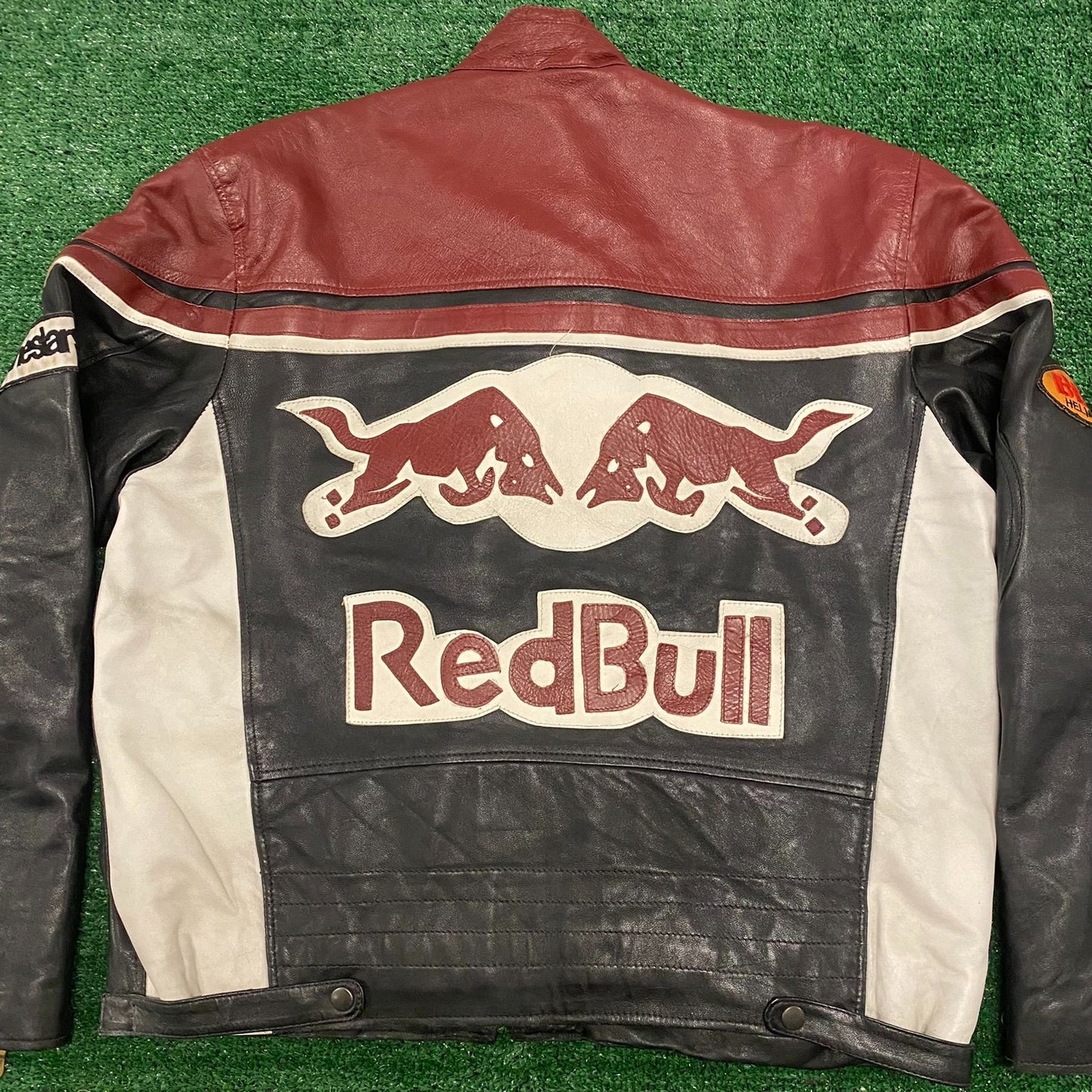 Red Bull Vintage 90s Leather Racing Jacket