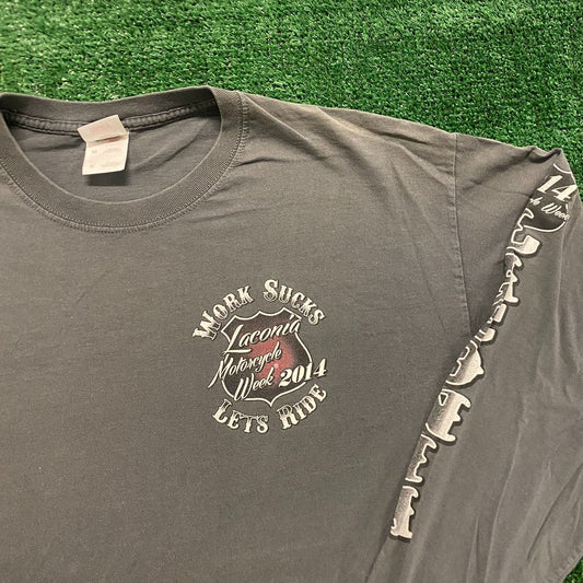 Motorcycle Bike Week Clown Vintage Biker Grunge T-Shirt