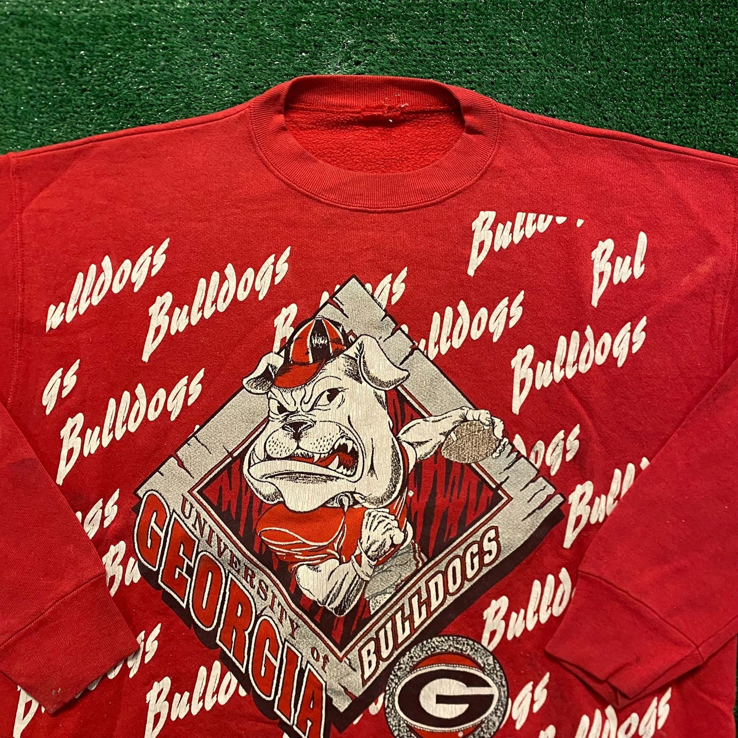 Georgia Bulldogs Vintage 90s College Crewneck Sweatshirt