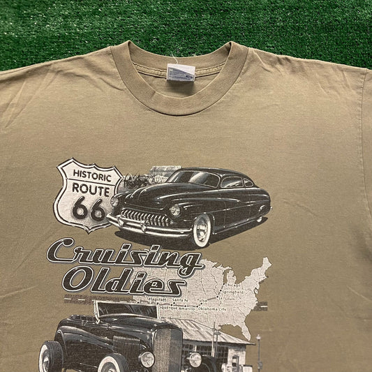 Route 66 Classic Cars Vintage T-Shirt