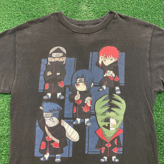 Vintage Y2K Essential Naruto Shippuden Akatsuki Anime T-Shirt