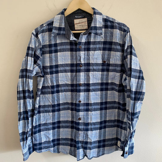 Weatherproof Blue Plaid Flannel Shirt