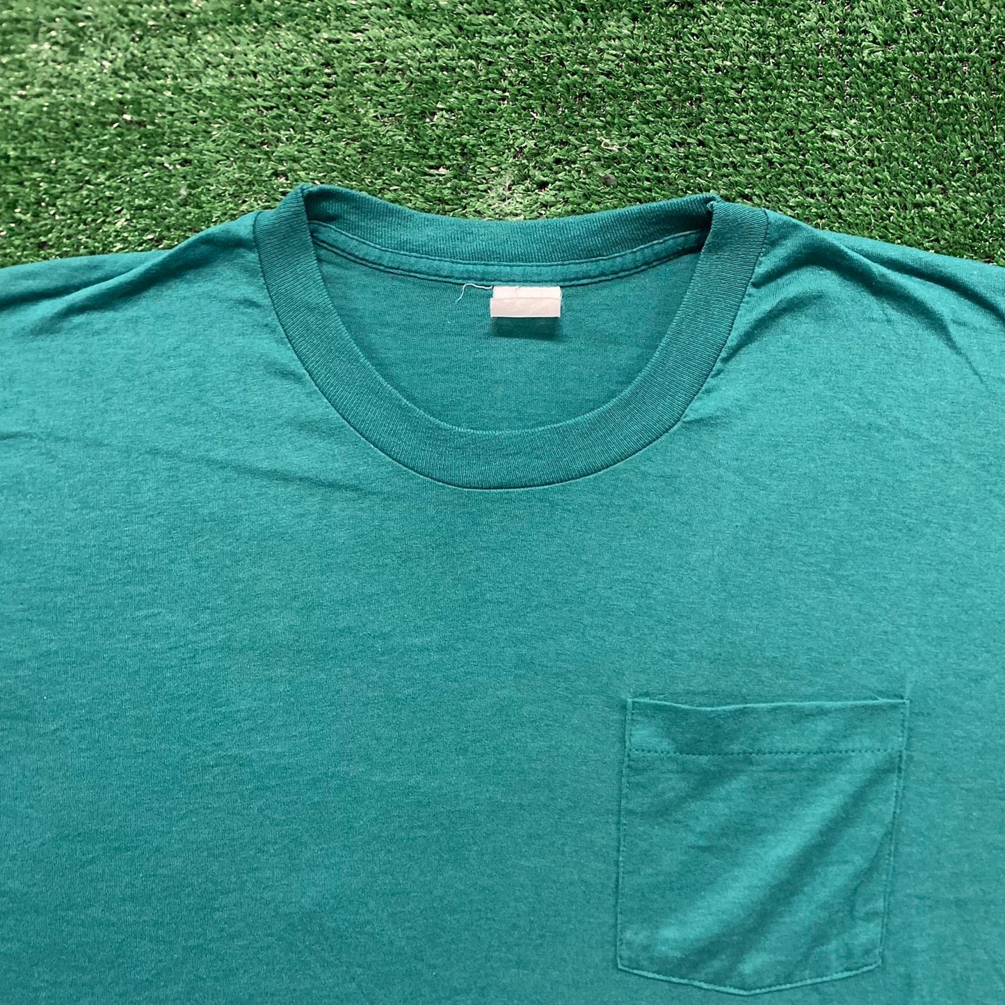 Green Vintage 90s Plain Blank T-Shirt