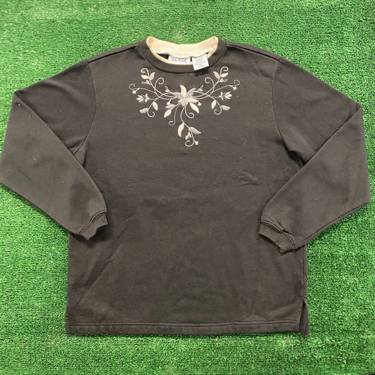 Floral Vintage 90s Grandma Crewneck Sweatshirt