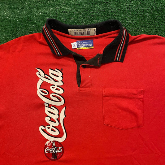 Coca Cola Employee Worker Vintage 90s Polo Shirt