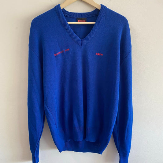 Vintage Exxon V-Neck Sweater