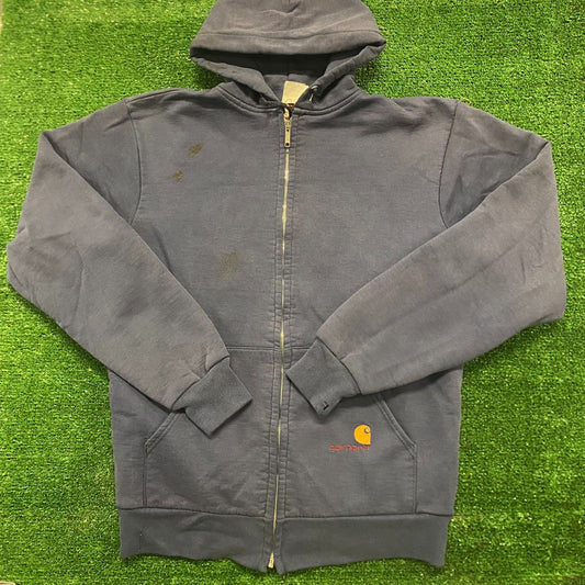 Carhartt Workwear Vintage Lined Full Zip Hoodie Sweatshirt