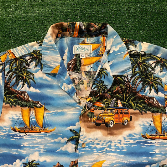 Floral Vintage 90s Authentic Hawaiian Aloha Shirt