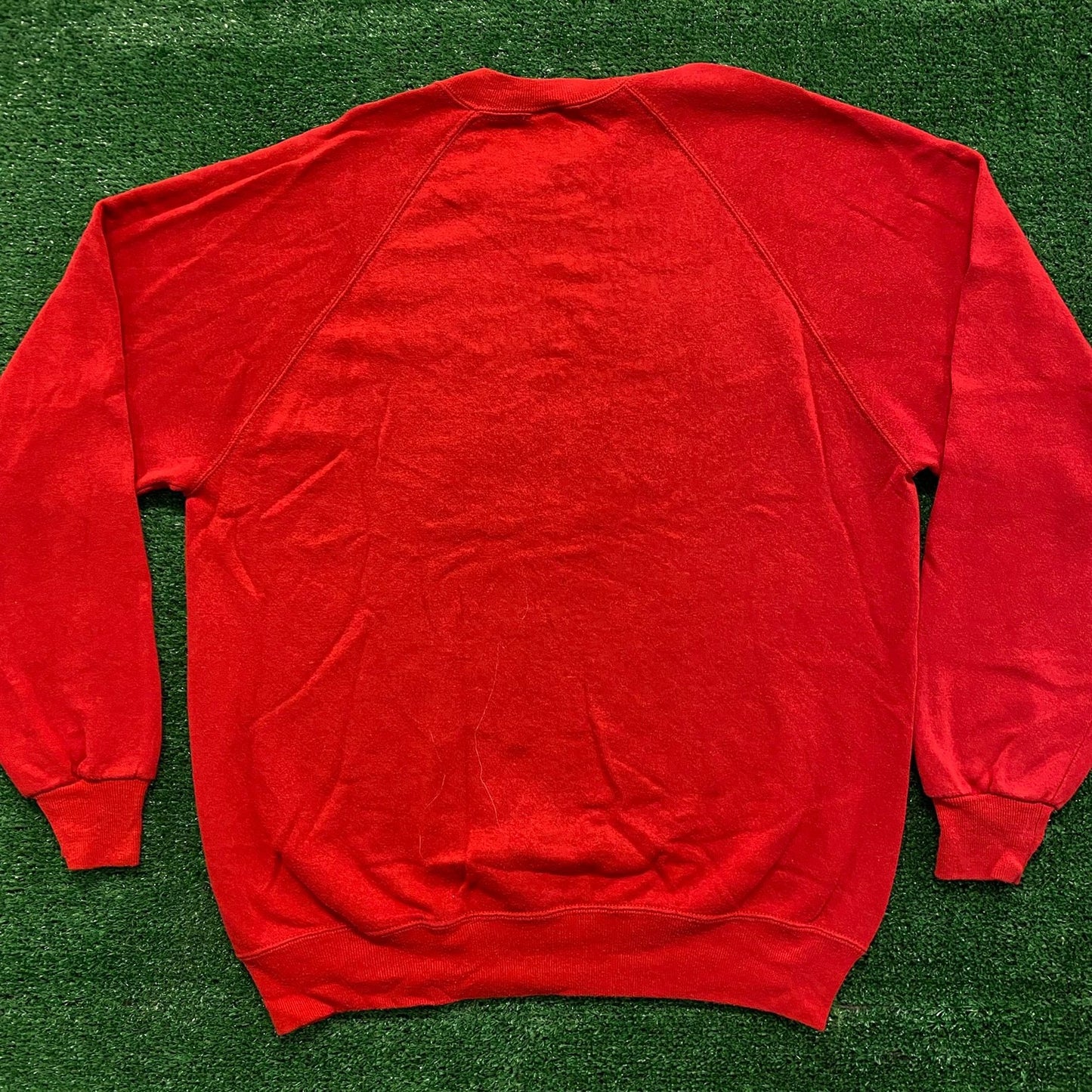 Red Vintage 90s Blank Crewneck Sweatshirt