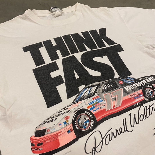 Think Fast Vintage 90s Racing T-Shirt