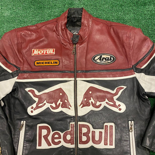Red Bull Vintage 90s Leather Racing Jacket