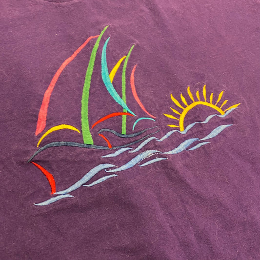 Sailboat Sunset Vintage T-Shirt