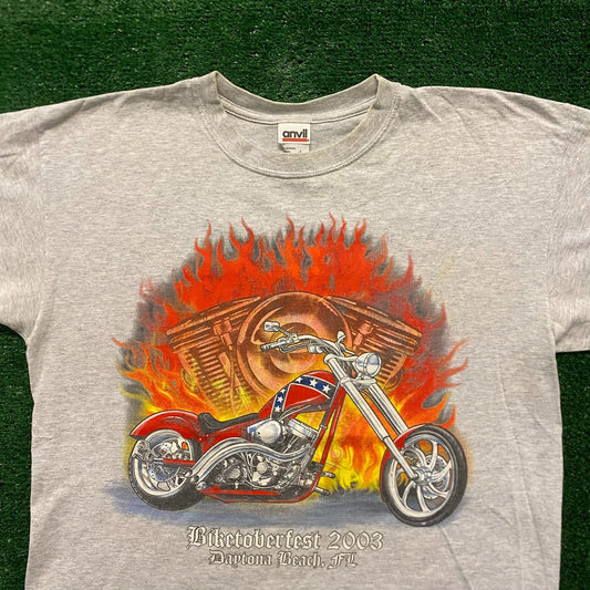 Vintage Y2K Daytona Bike Week Choppers Biker T-Shirt
