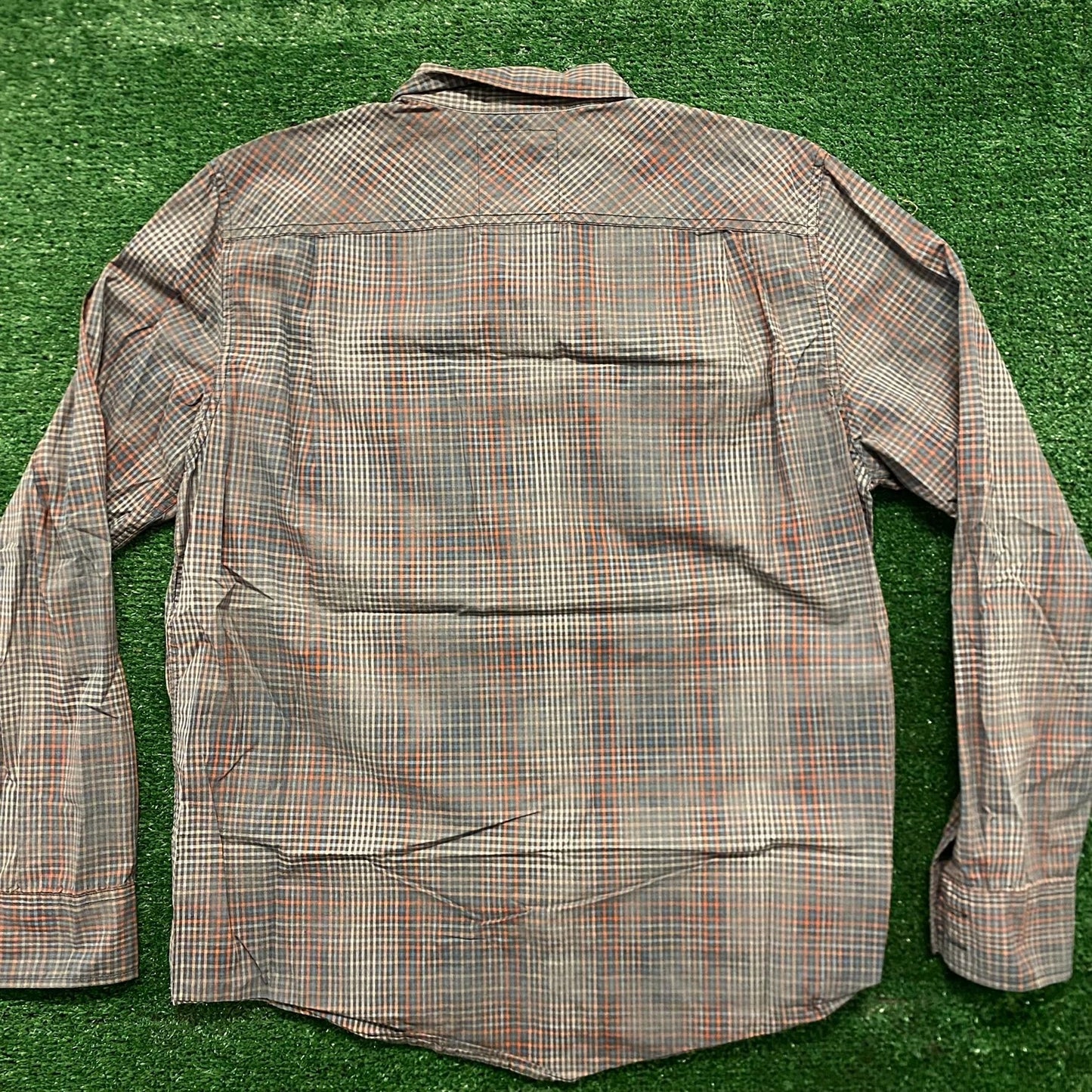 Guess Plaid Check Vintage Casual Button Up Shirt