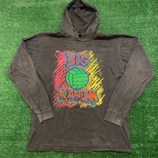 Big Kahuna Volleyball Vintage 80s Skater Hoodie