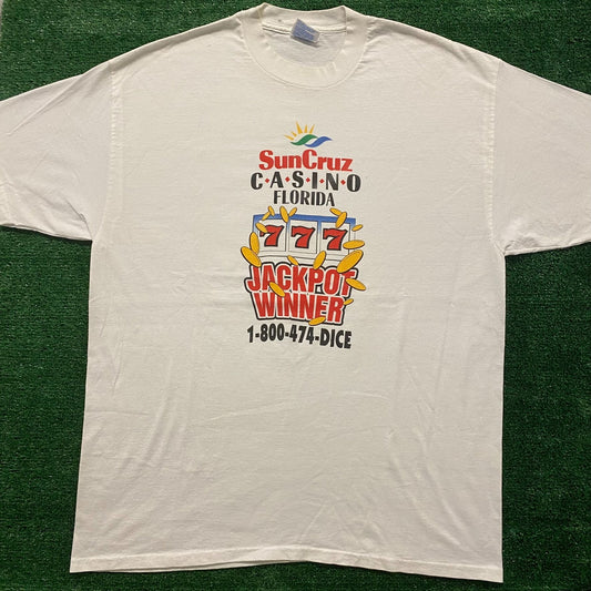 Casino Gambling Jackpot Vintage 90s T-Shirt