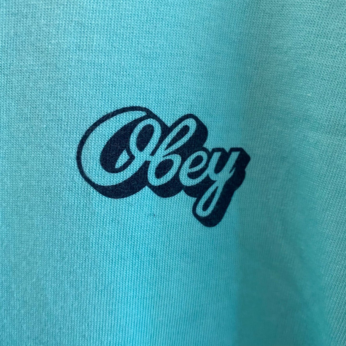 Obey Blue Script Logo L/S Tee