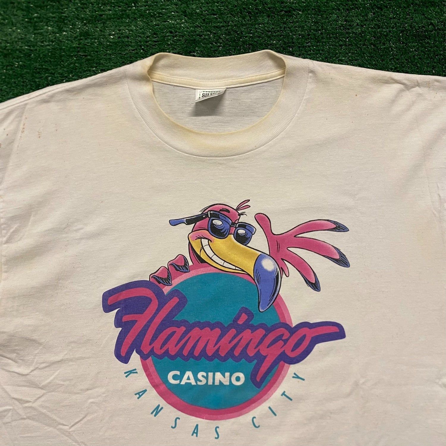 Vintage 1990s Alexandria Louisiana Flamingo Sunset T-Shirt