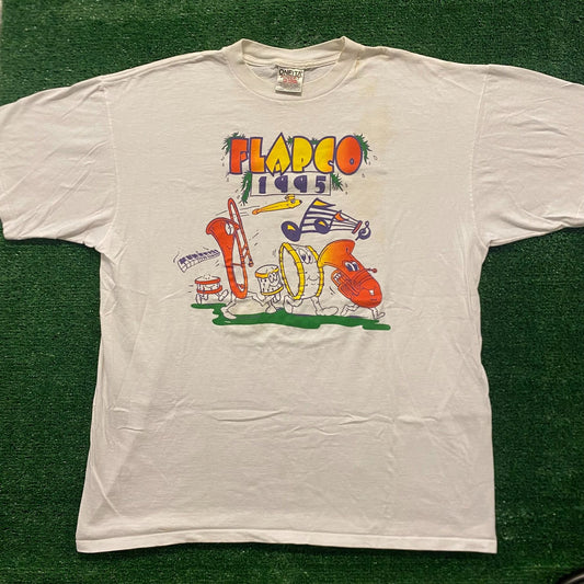 FLAPCO Dancing Instruments Vintage 90s Band T-Shirt