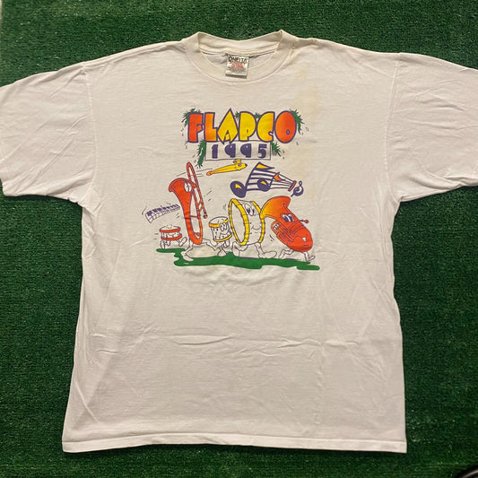 FLAPCO Dancing Instruments Vintage 90s Band T-Shirt