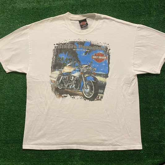 Harley Davidson Motorcycles Beach Vintage Biker T-Shirt