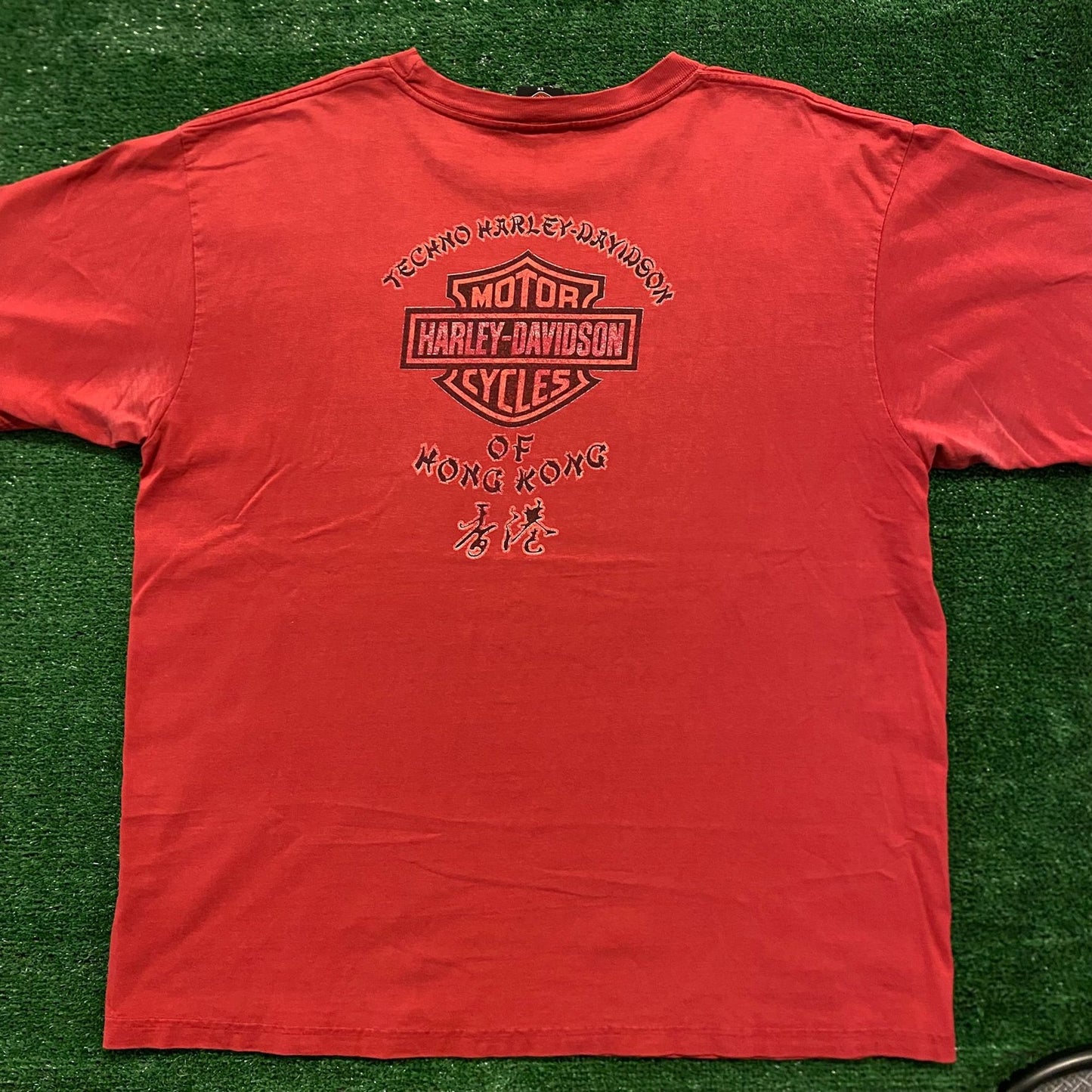 Harley Davidson Flames Cross Vintage Biker T-Shirt