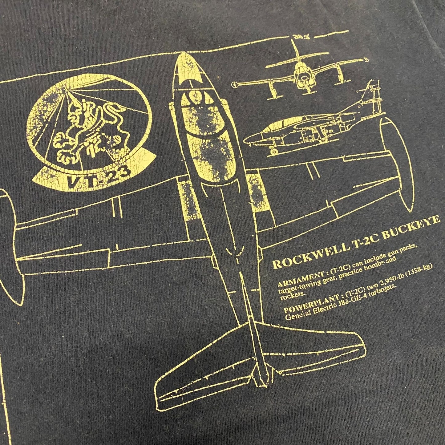 Navy Planes Vintage 90s T-Shirt