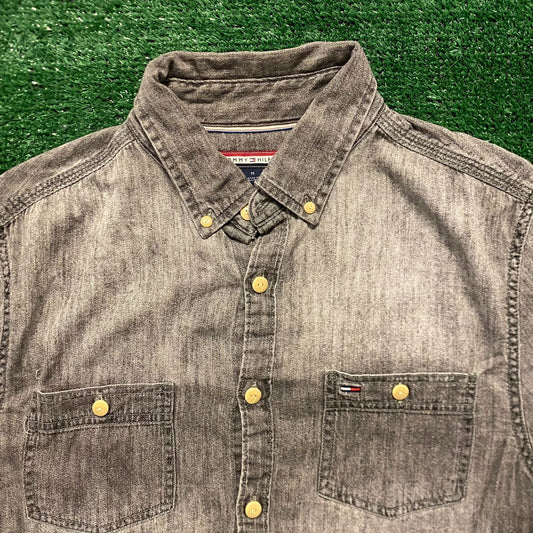 Tommy Hilfiger Faded Denim Button Up Shirt