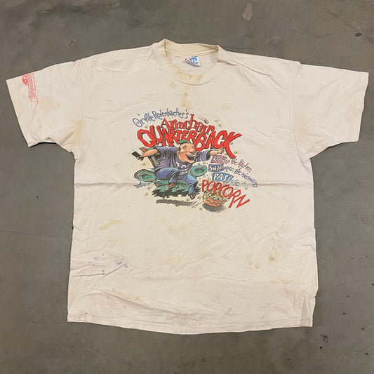 Popcorn Football Vintage 90s T-Shirt